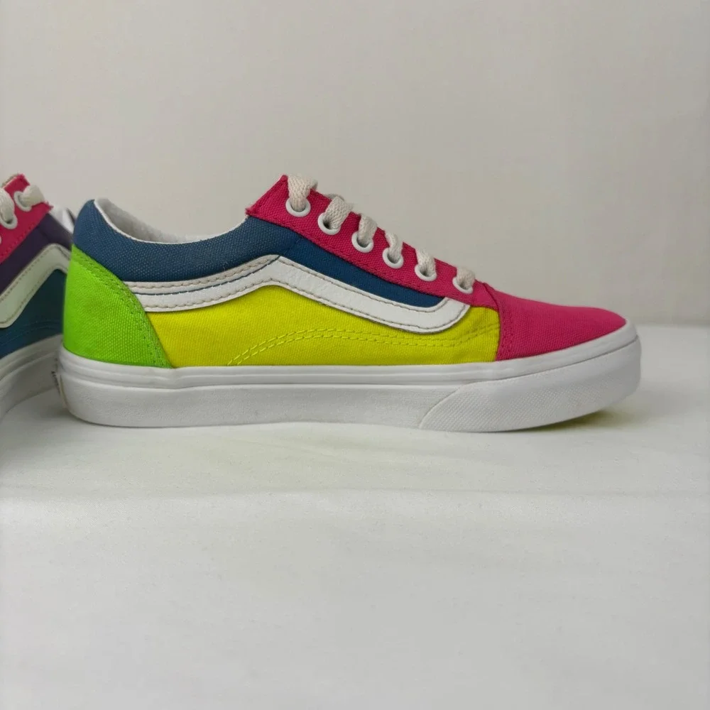 Vans Old Skool Colorblock Canvas‎ Low Top Lace Up Sneakers Kids Size 3